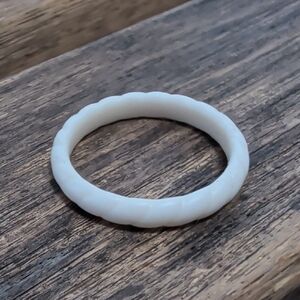 Chic White Silicone Band Ring